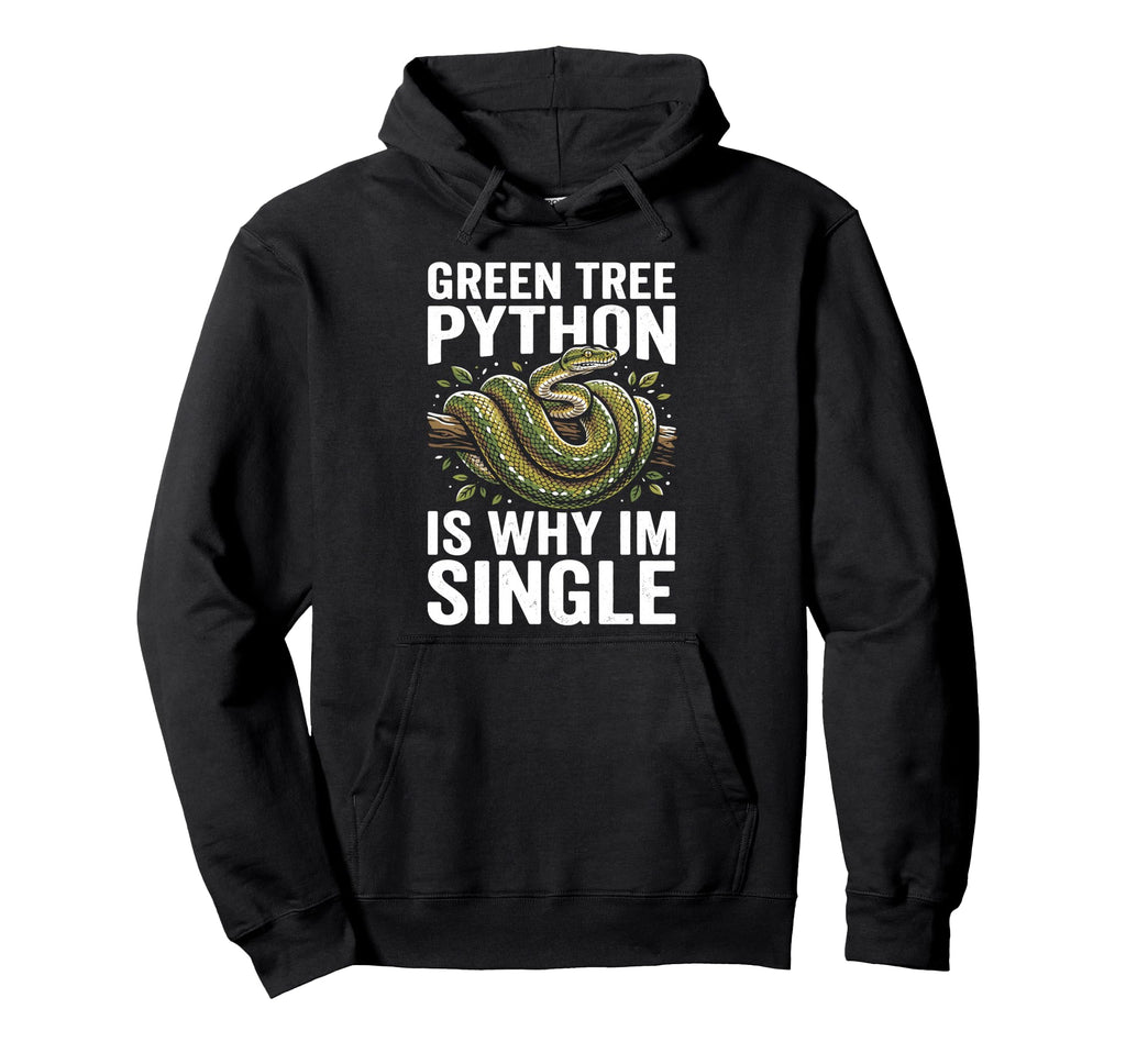 Green Tree Python Owner Snake Lover Hoodie - Minimalist Print Men Women - T-Shirt, Sweatshirt, Hoodie