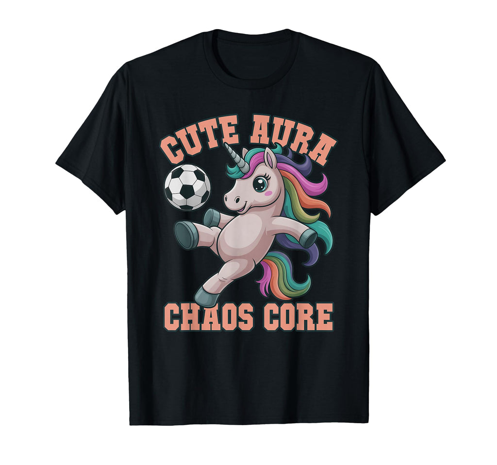 Rizzler Aura Soccer Unicorn Chaos Core T-Shirt - Unique Graphic Men Women - T-Shirt, Sweatshirt, Hoodie