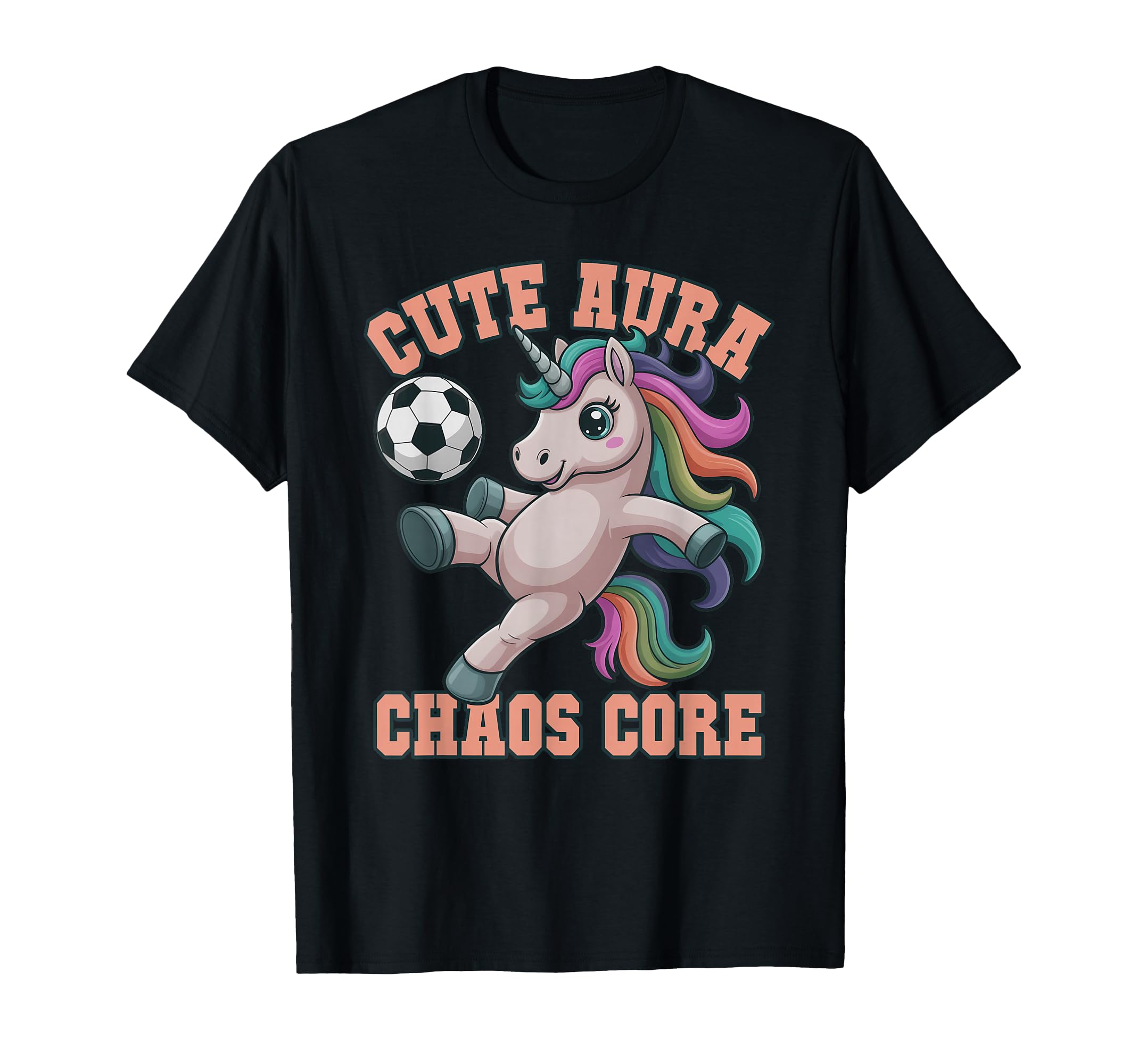 Rizzler Aura Soccer Unicorn Chaos Core T-Shirt - Unique Graphic Men Women - T-Shirt, Sweatshirt, Hoodie