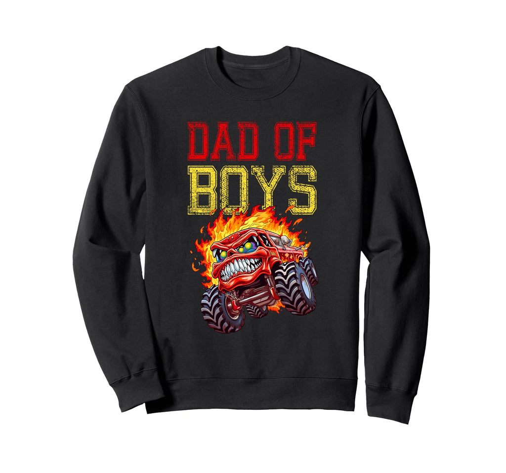 Monster Truck Dad Fathers Day Sweatshirt - Custom Art Print for Adults - T-Shirt, Sweatshirt, Hoodie