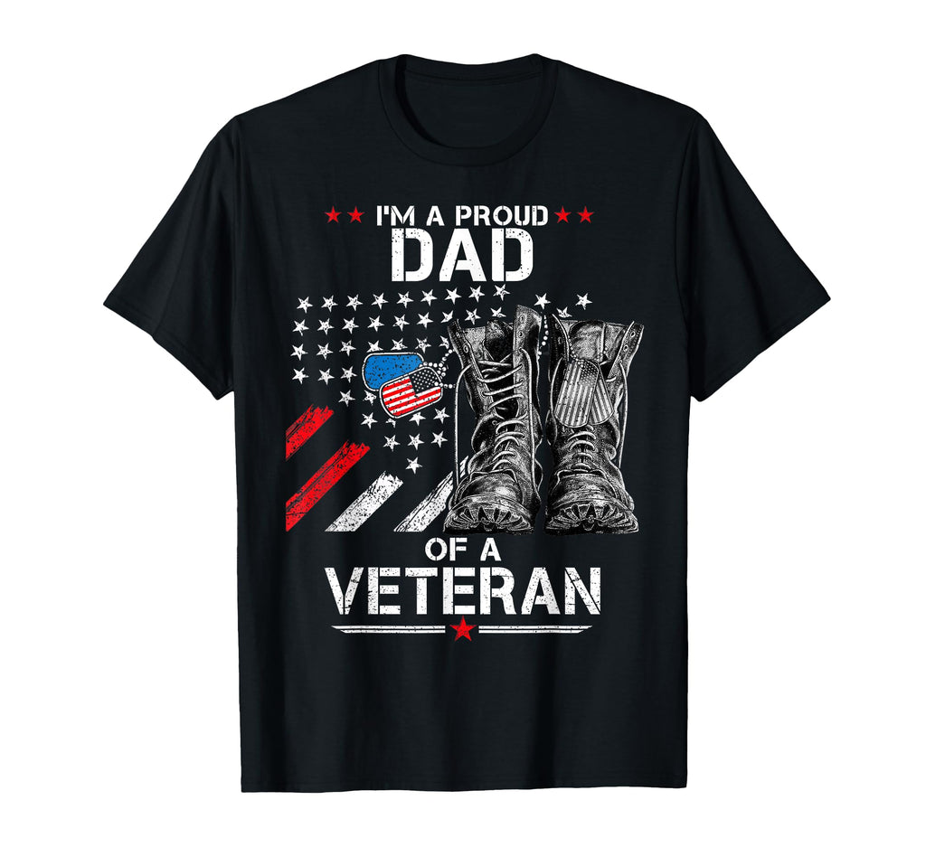 Proud Dad Veteran Usa Flag Patriot T-Shirt - Trendy Graphic for Adults - T-Shirt, Sweatshirt, Hoodie