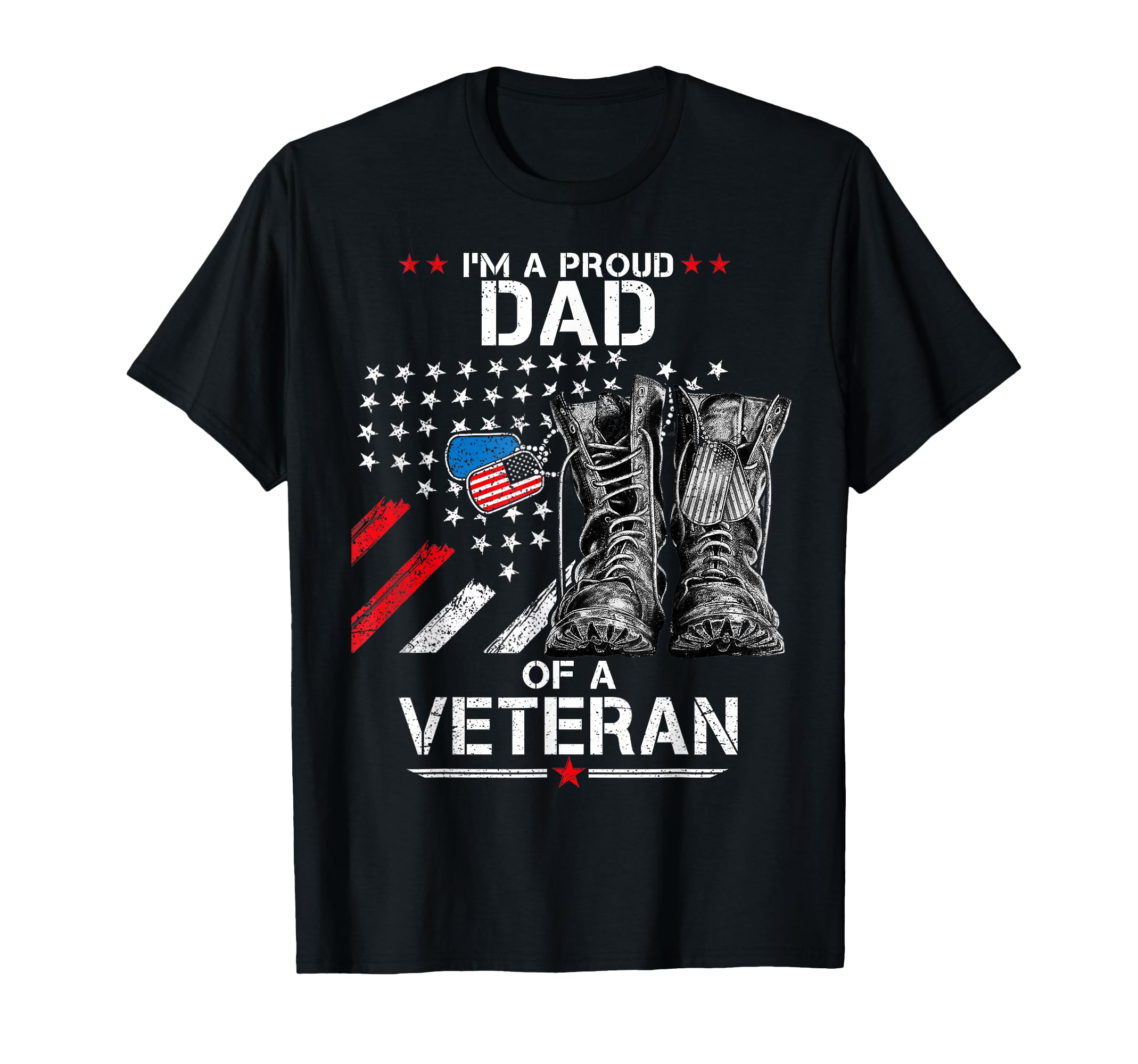 Proud Dad Veteran Usa Flag Patriot T-Shirt - Trendy Graphic for Adults - T-Shirt, Sweatshirt, Hoodie