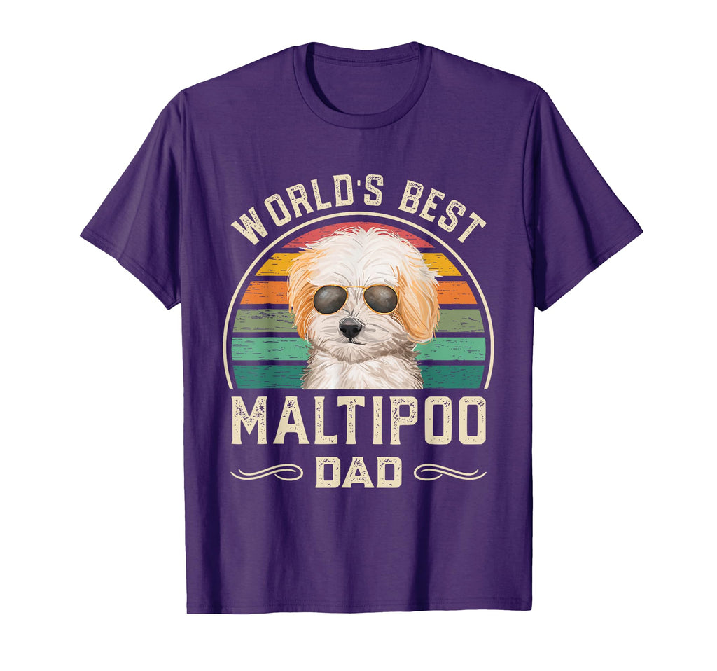 Worlds Best Maltipoo Dad Dog Dad T-Shirt - Fun Novelty Design Unisex - T-Shirt, Sweatshirt, Hoodie