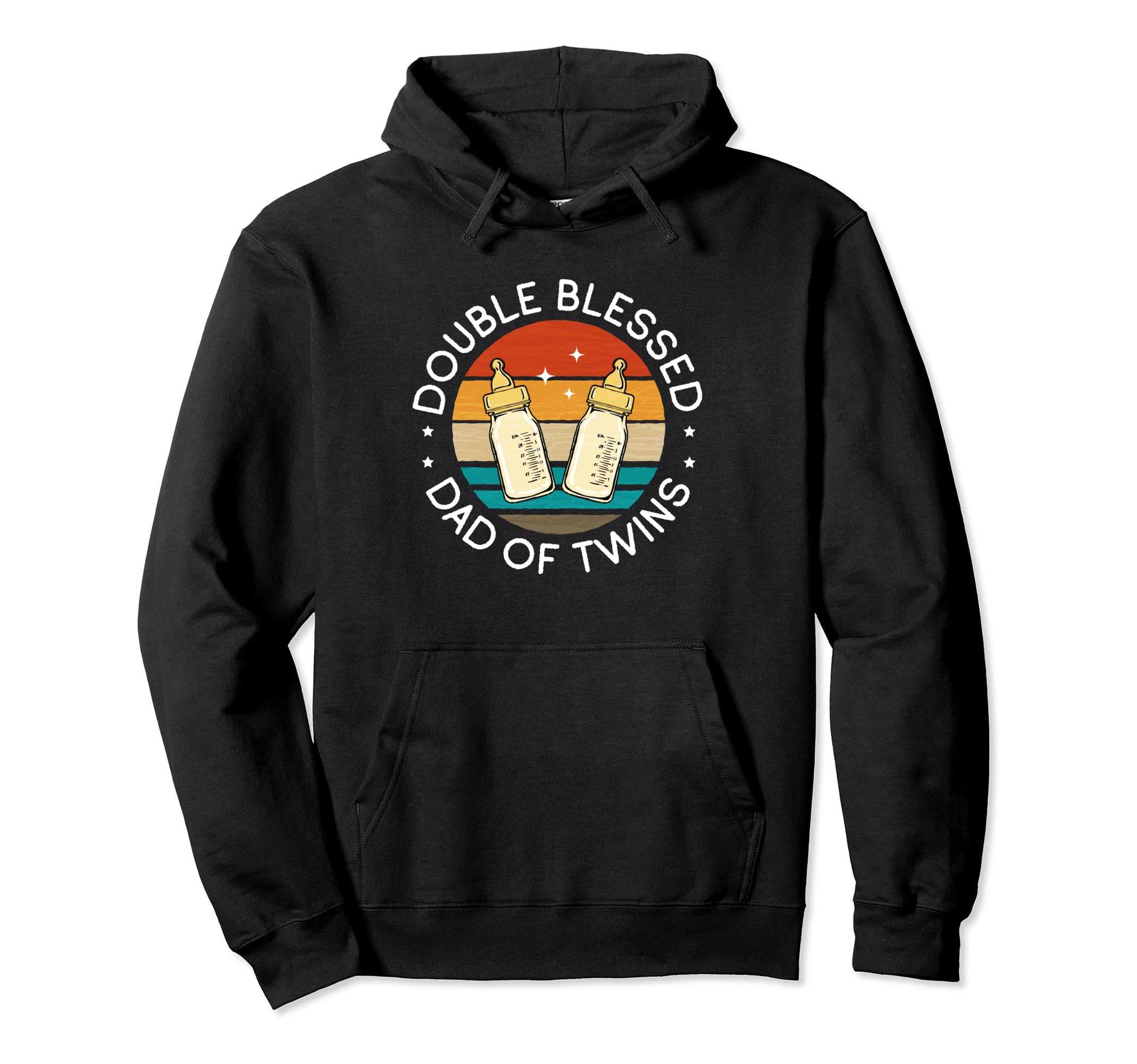 Twin Dad Father Two Double Blessed Dad Hoodie - Streetwear Style Unisex - T-Shirt, Sweatshirt, Hoodie