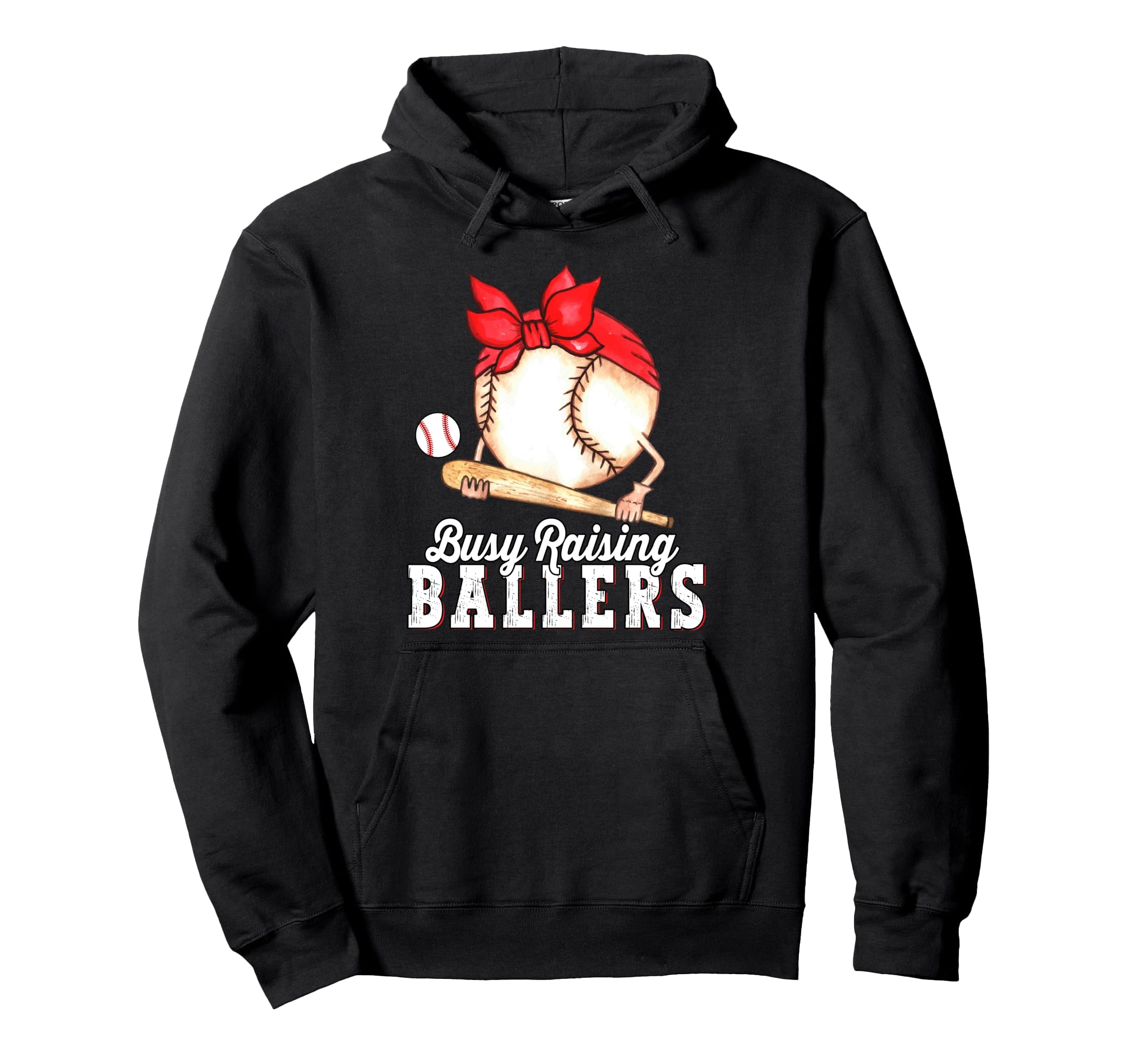 Busy Raising Ballers Baseball Funny Hoodie - Novelty Apparel Men Women - T-Shirt, Sweatshirt, Hoodie