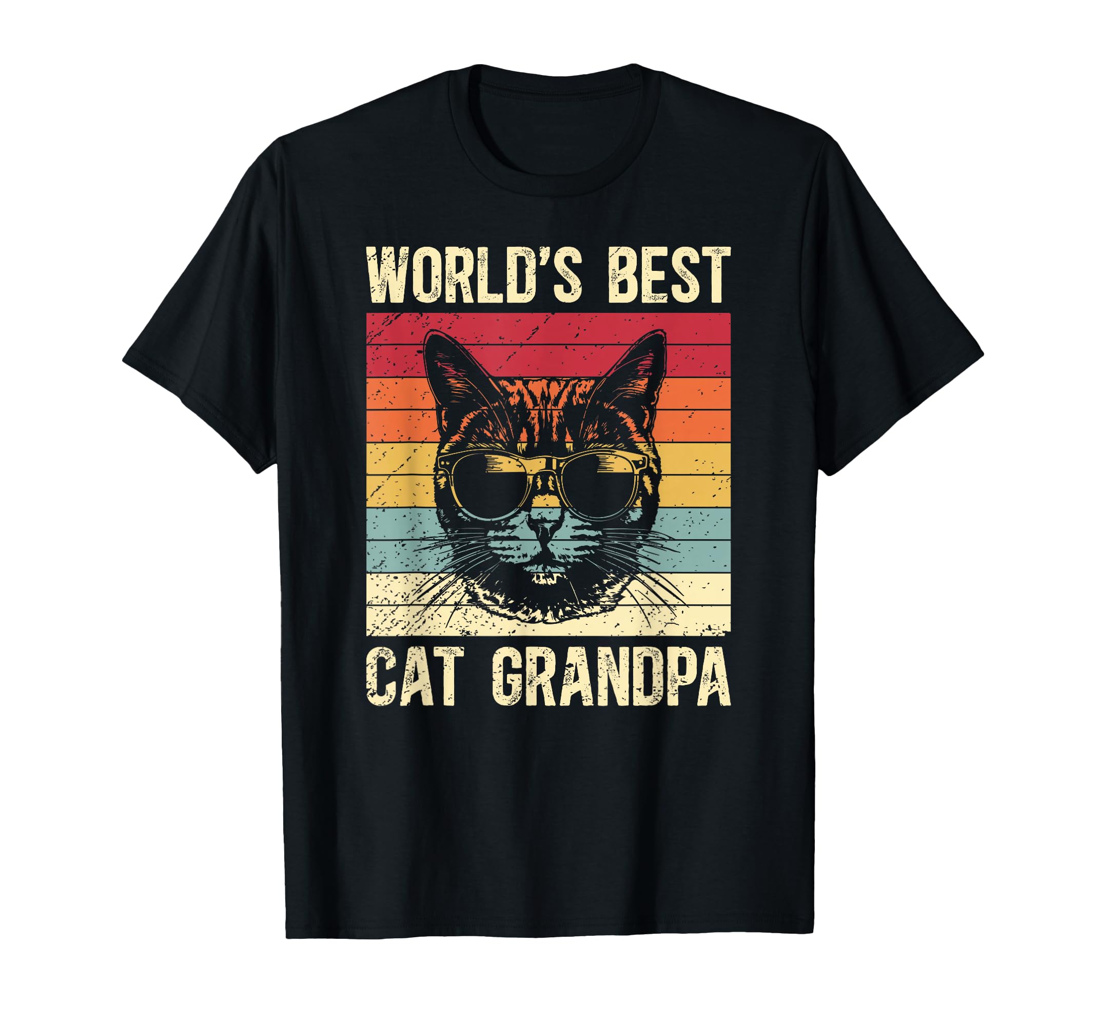 Worlds Best Cat Grandpa Cat T-Shirt - Unique Graphic for Adults - T-Shirt, Sweatshirt, Hoodie