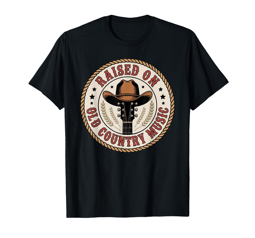 Raised Old Country Music 80S 90S T-Shirt - Trendy Graphic Men Women - T-Shirt, Sweatshirt, Hoodie