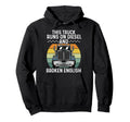 Truck Driver Art Dad Grandpa Trucking Cdl Hoodie - Graphic Print Unisex - T-Shirt, Sweatshirt, Hoodie