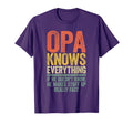 Opa Knows Everything Funny Grandpa T-Shirt - Aesthetic Graphic Men Women - T-Shirt, Sweatshirt, Hoodie