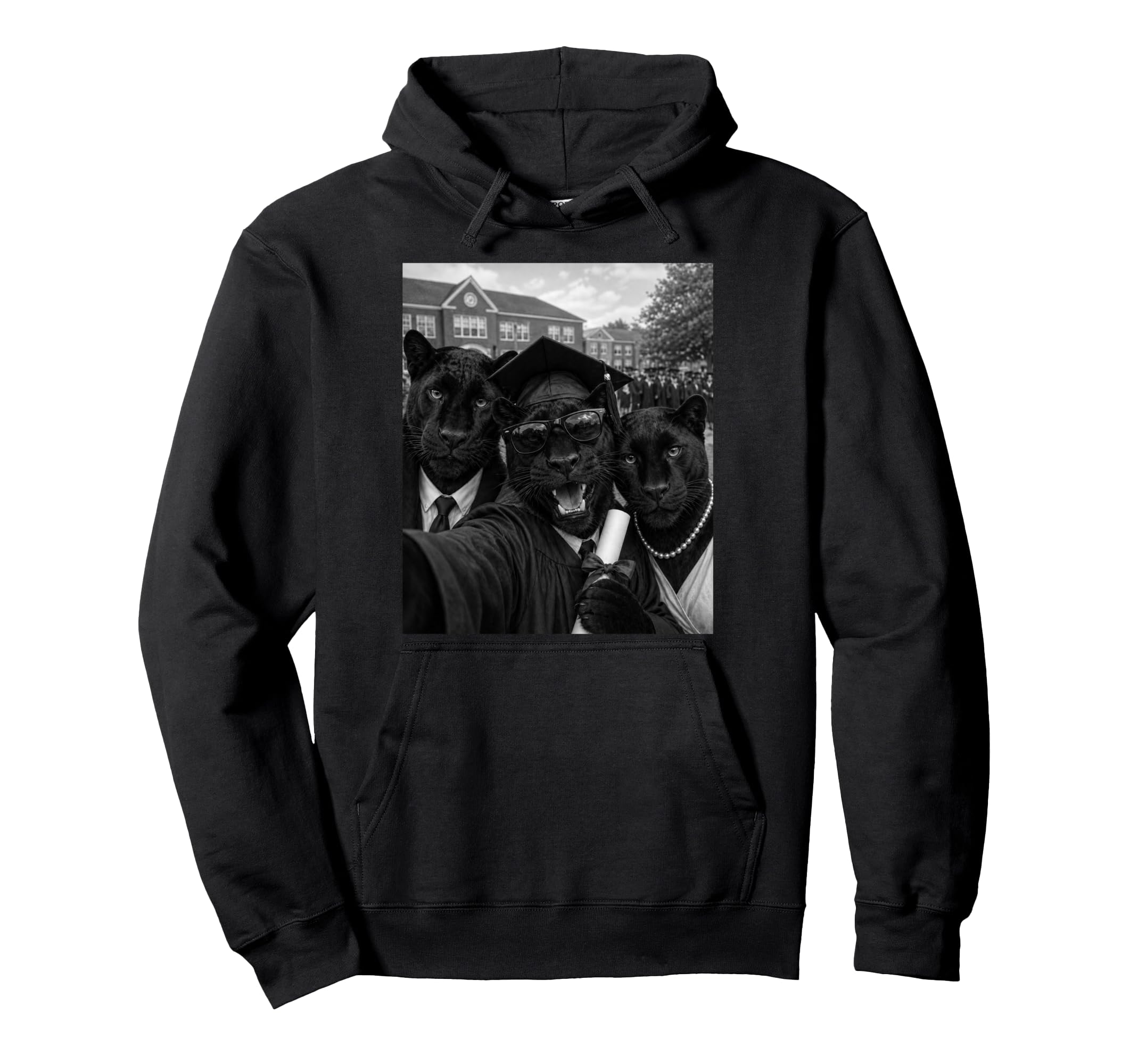Panthers Graduation Selfie Senior Class Hoodie - Trendy Graphic for Adults - T-Shirt, Sweatshirt, Hoodie
