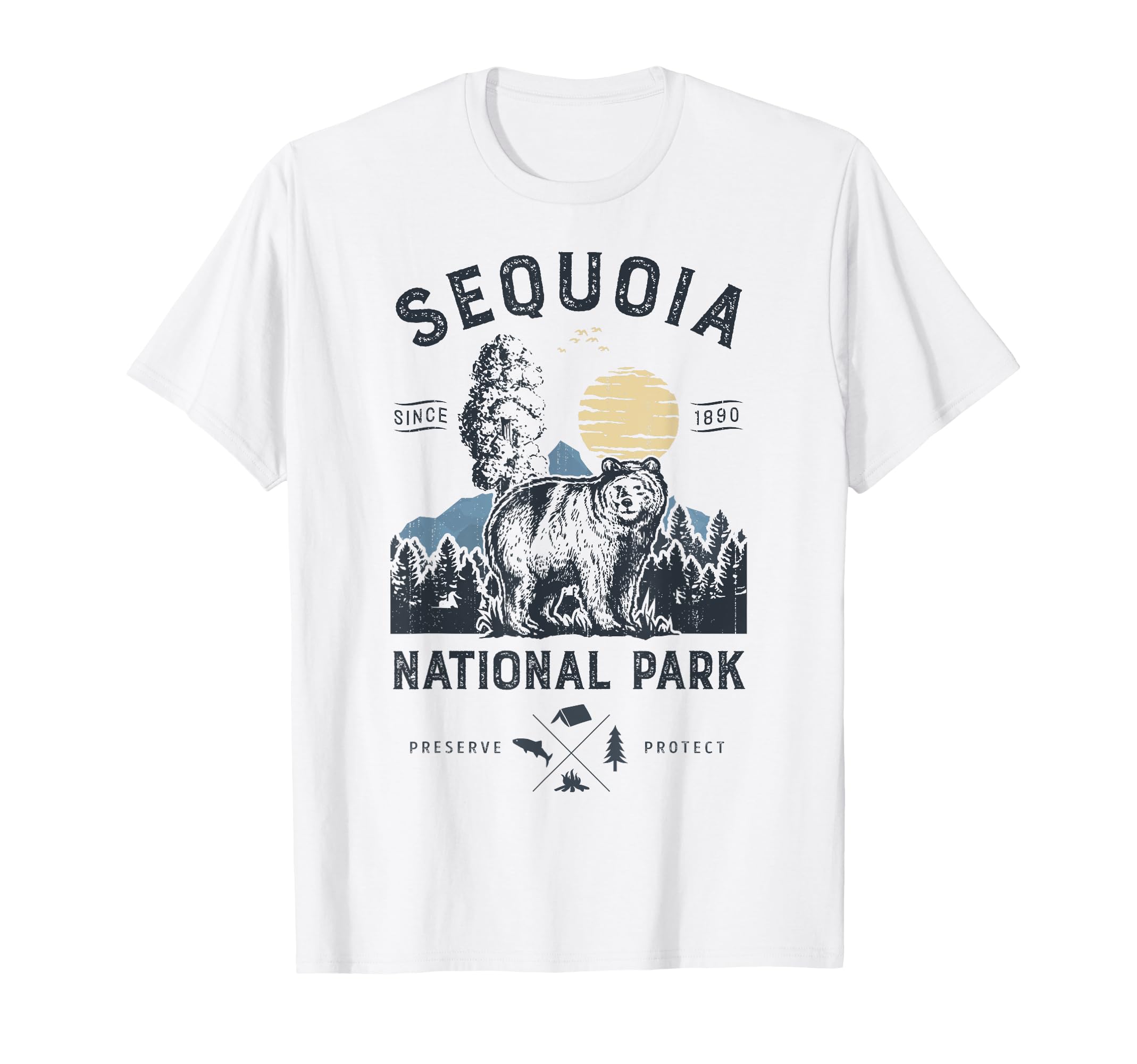 Sequoia National Park California Bear T-Shirt - Minimalist Print Unisex - T-Shirt, Sweatshirt, Hoodie