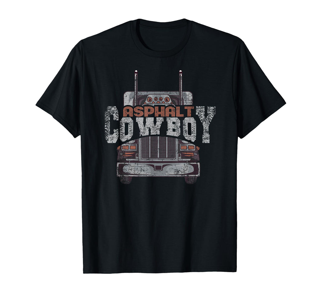 Asphalt Cowboy Truck Driver Trucker T-Shirt - Custom Art Print for Adults - T-Shirt, Sweatshirt, Hoodie