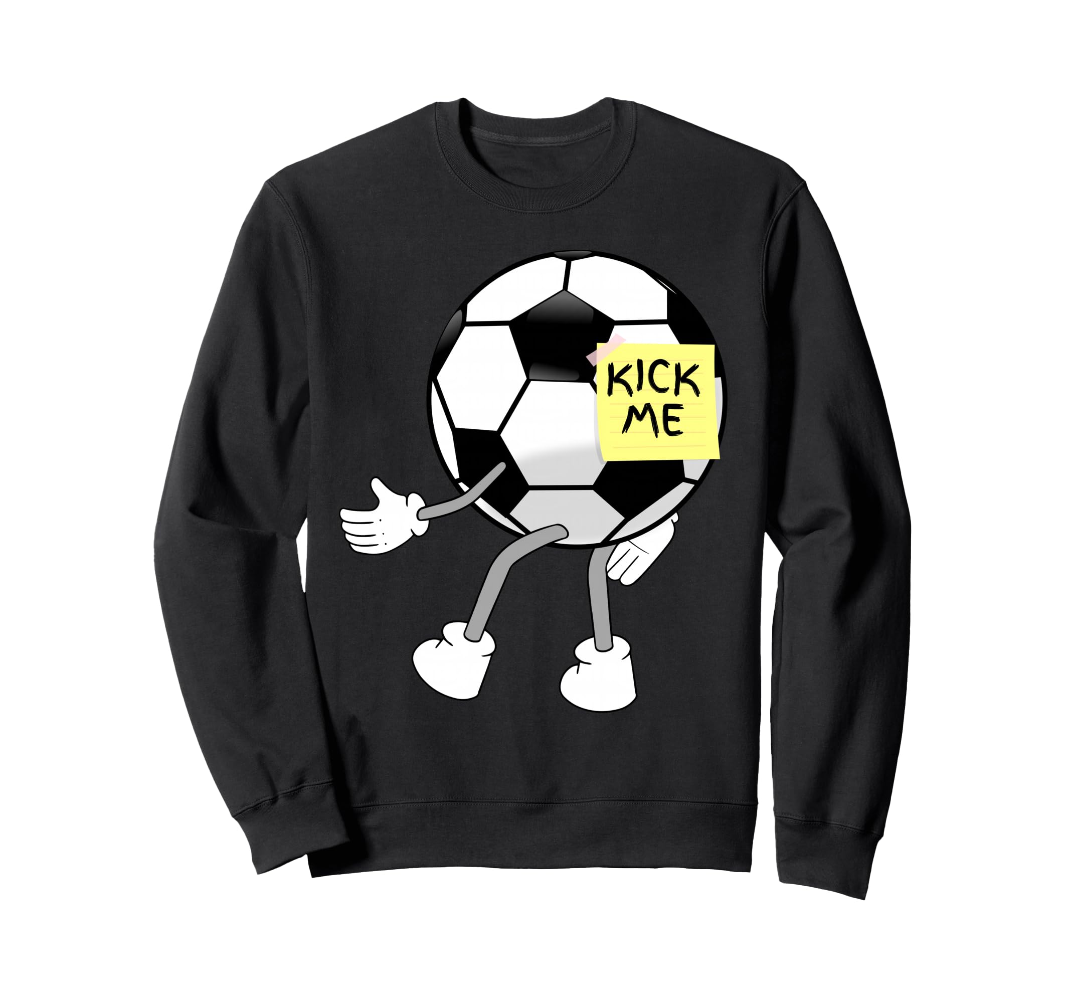 Funny Soccer Kick Me Note Soccer Ball Sweatshirt - Custom Art Print Unisex - T-Shirt, Sweatshirt, Hoodie