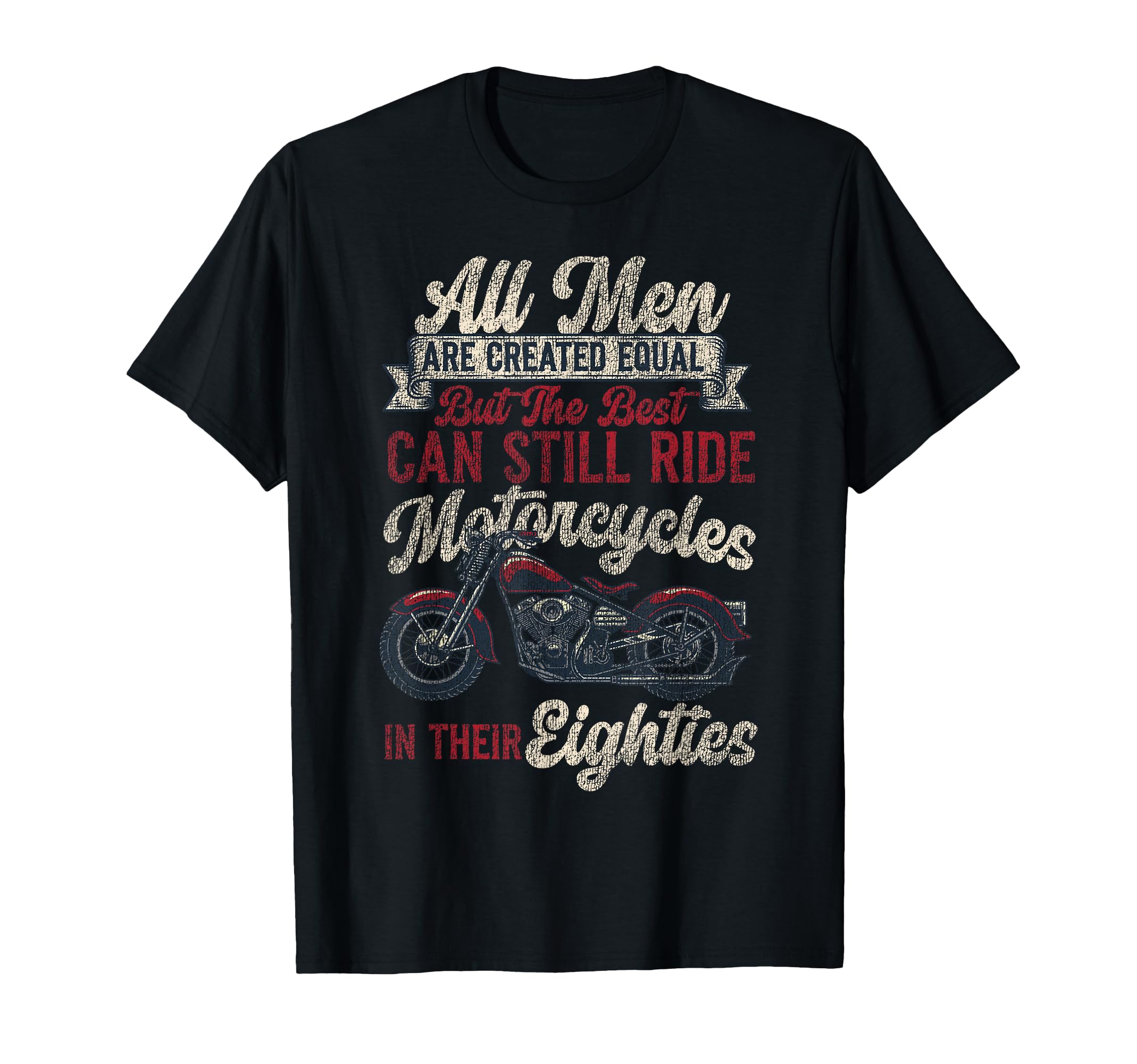 Motorcycle Biker Grandpa 80Th Birthday T-Shirt - Novelty Apparel Men Women - T-Shirt, Sweatshirt, Hoodie