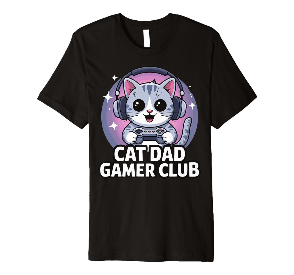 Mens Cat Dad Gamer Club T-Shirt - Streetwear Style Men Women - T-Shirt, Sweatshirt, Hoodie