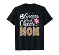 Soccer And Cheer Mom Leopard Cheerleader T-Shirt - Graphic Print Unisex - T-Shirt, Sweatshirt, Hoodie