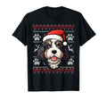 Bernedoodle Santa Hat Funny Dog Mom T-Shirt - Aesthetic Graphic for Adults - T-Shirt, Sweatshirt, Hoodie