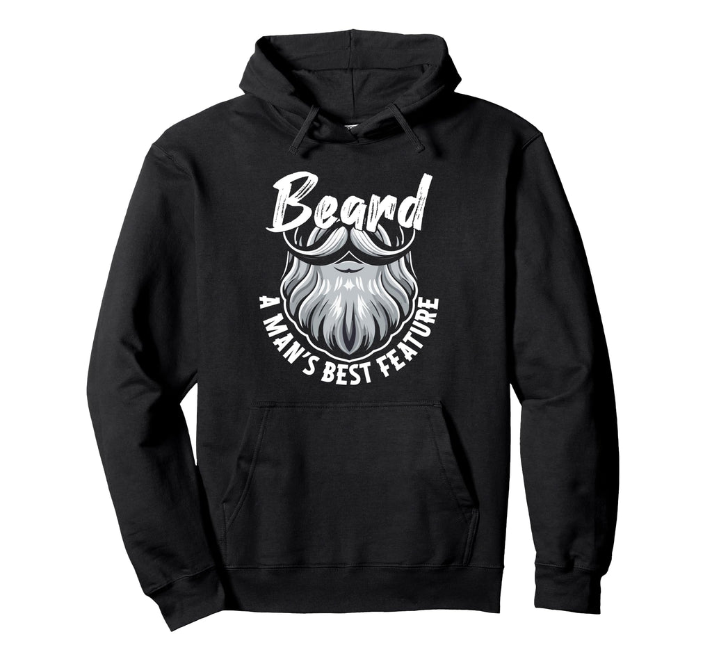 Bearded Facial Hair Fathers Day Dad Hoodie - Fun Novelty Design Men Women - T-Shirt, Sweatshirt, Hoodie