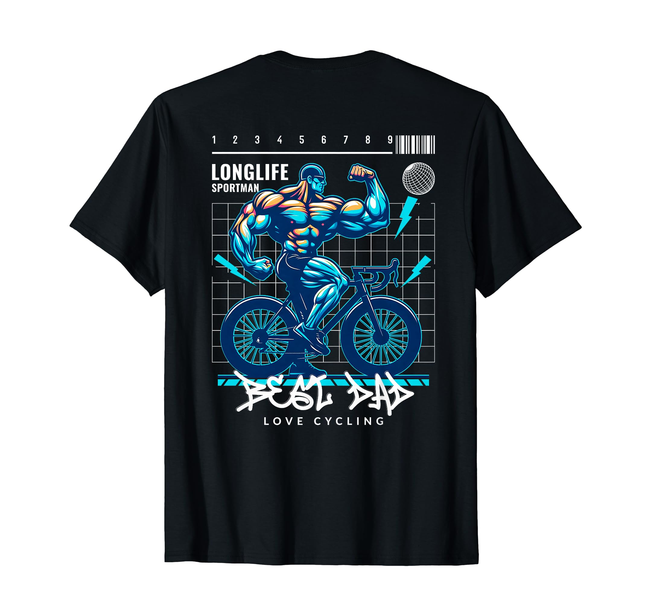 Fathers Day Best Dad Love Cycling T-Shirt - Minimalist Print for Adults - T-Shirt, Sweatshirt, Hoodie