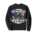 Biker Dad American Us Flag Sweatshirt - Streetwear Style Men Women - T-Shirt, Sweatshirt, Hoodie
