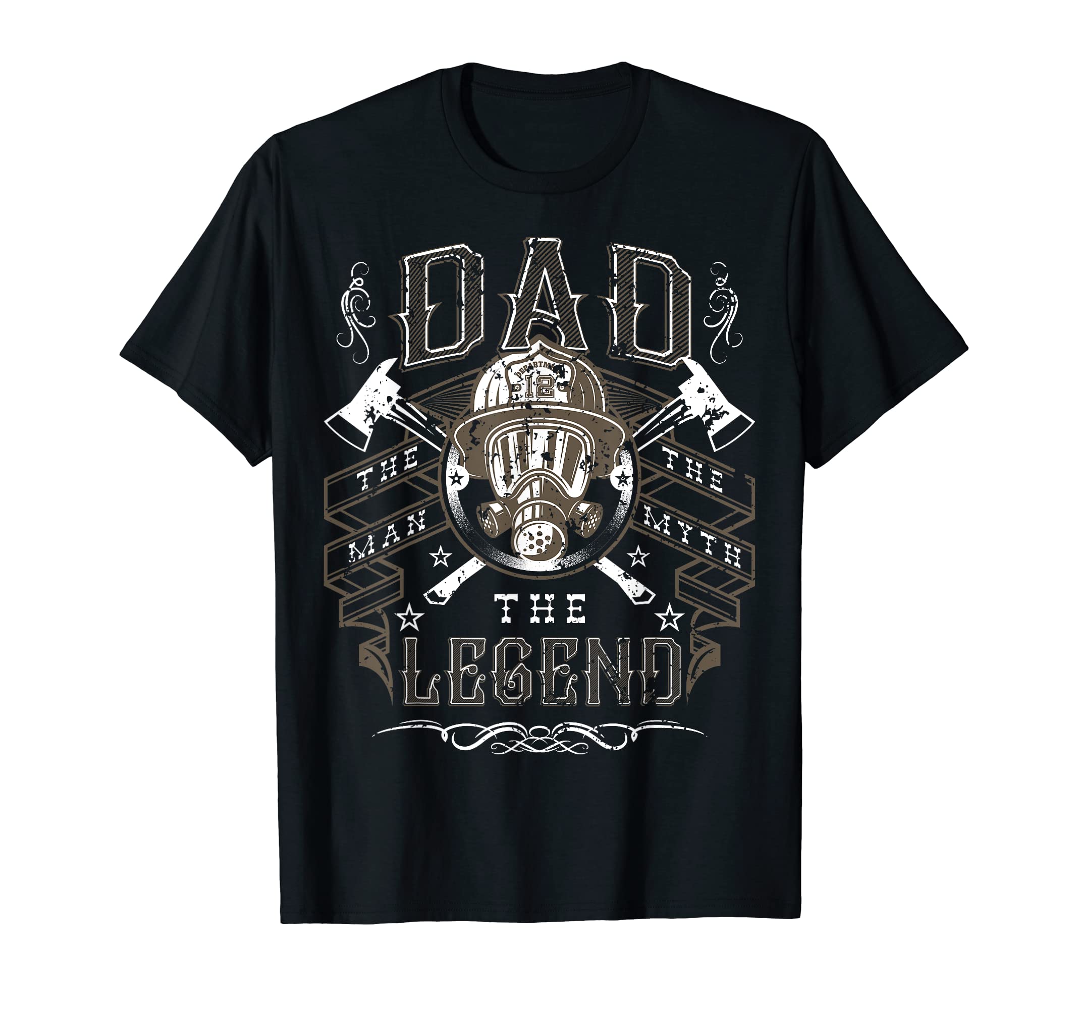 Mens Fathers Day Fire Fighter Dad T-Shirt - Casual Everyday Wear Unisex - T-Shirt, Sweatshirt, Hoodie
