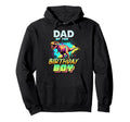 Dad Birthday T Rex Dinosaur Colorful Hoodie - Custom Art Print for Adults - T-Shirt, Sweatshirt, Hoodie