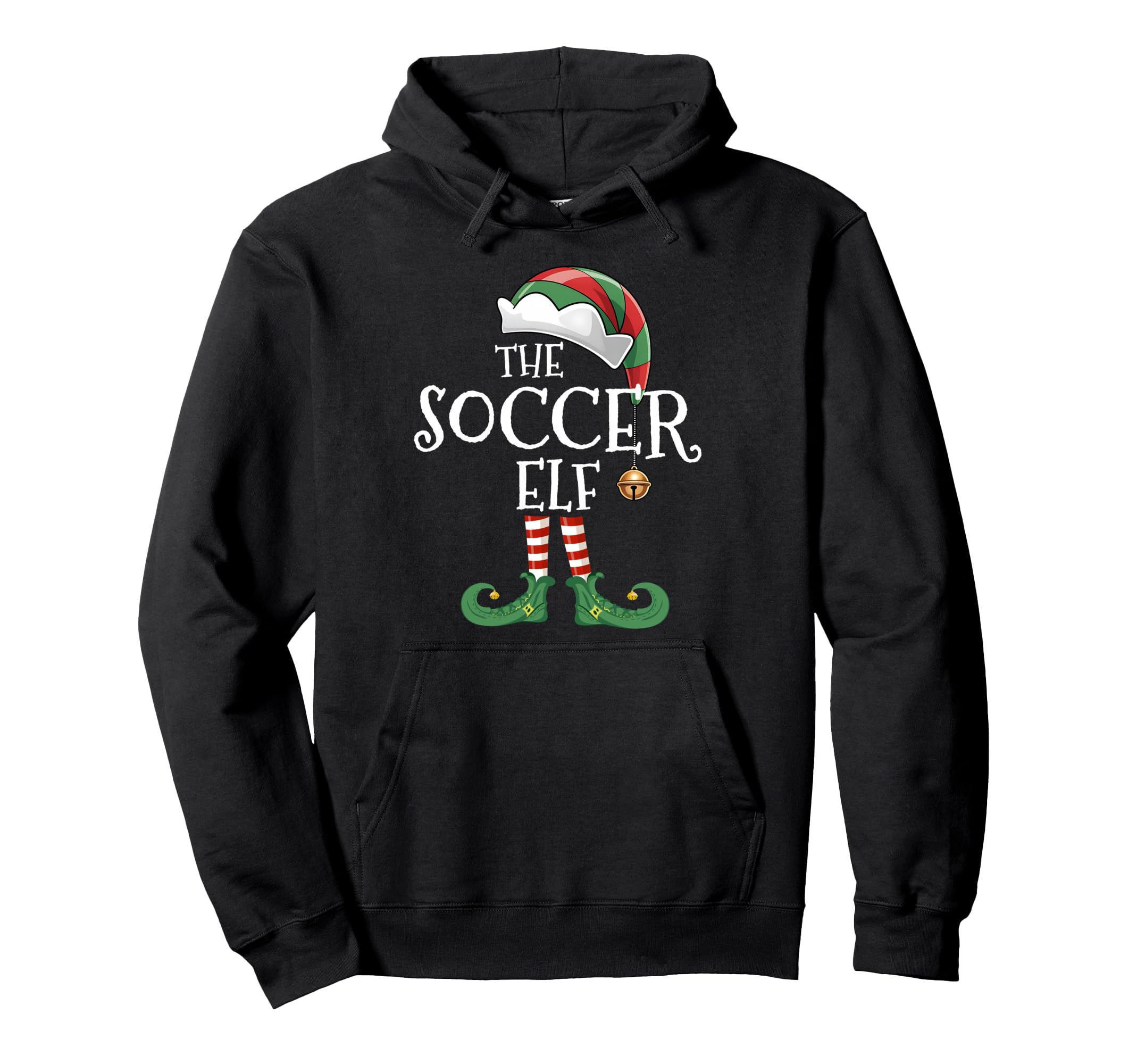 Soccer Elf Matching Family Group Elf Hoodie - Graphic Print for Adults - T-Shirt, Sweatshirt, Hoodie
