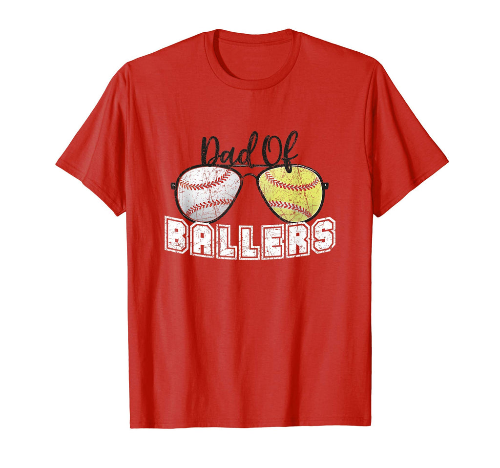 Mens Dad Ballers Baseball Softball T-Shirt - Unique Graphic Unisex - T-Shirt, Sweatshirt, Hoodie
