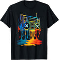 Dripping Paint Boombox 80s 90s Old School Hip Hop - Adult & Kids T-Shirts, Sweatshirts & Hoodies apparel design preview 1
