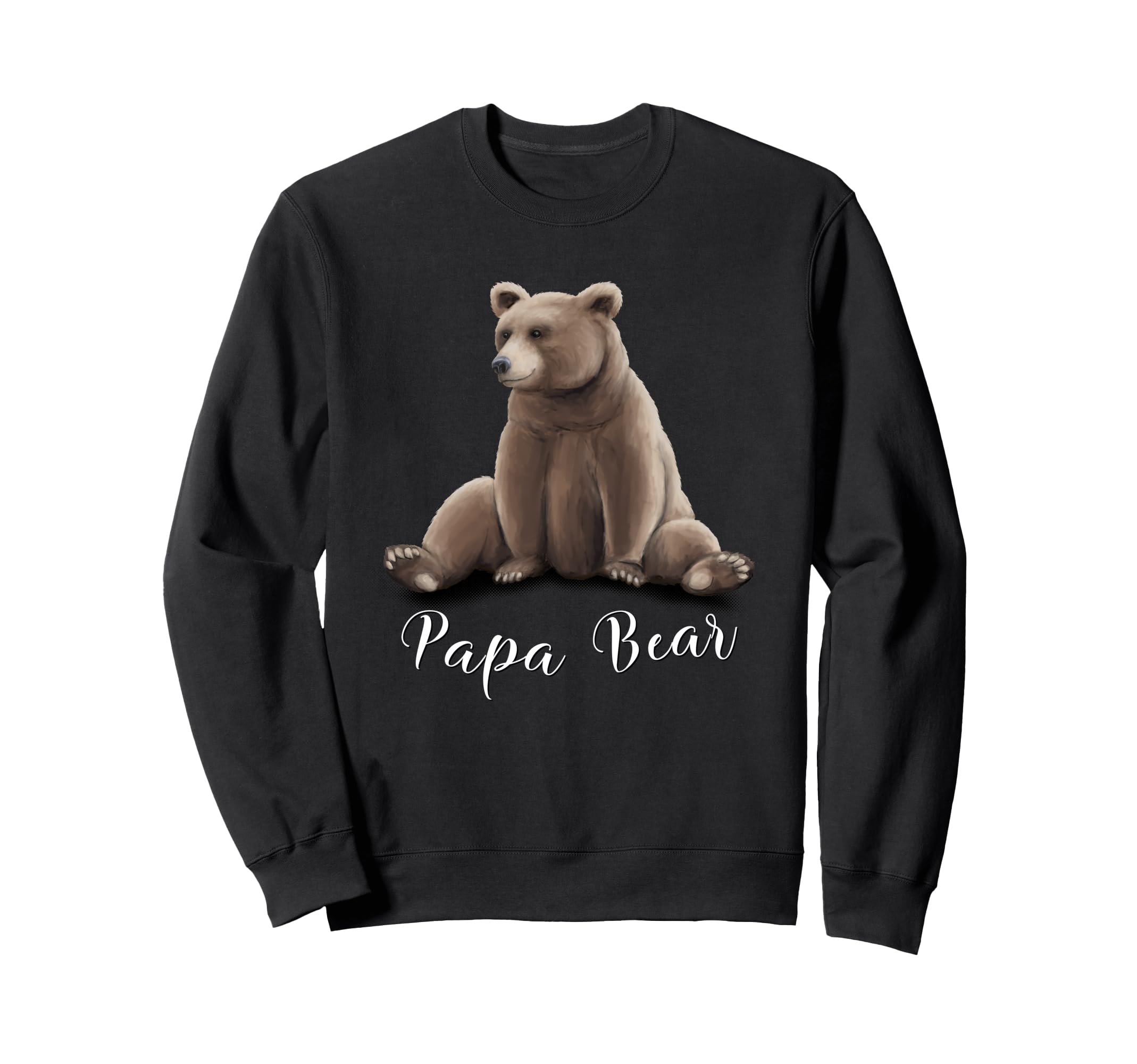 Watercolor Art Daddy Grizzly Drawing Sweatshirt - Trendy Graphic Men Women - T-Shirt, Sweatshirt, Hoodie
