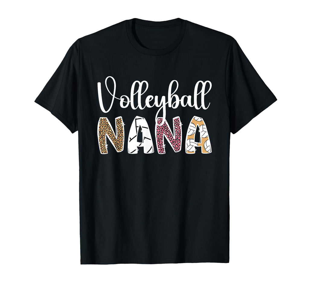 Volleyball Nana Leopard Nana T-Shirt - Minimalist Print for Adults - T-Shirt, Sweatshirt, Hoodie