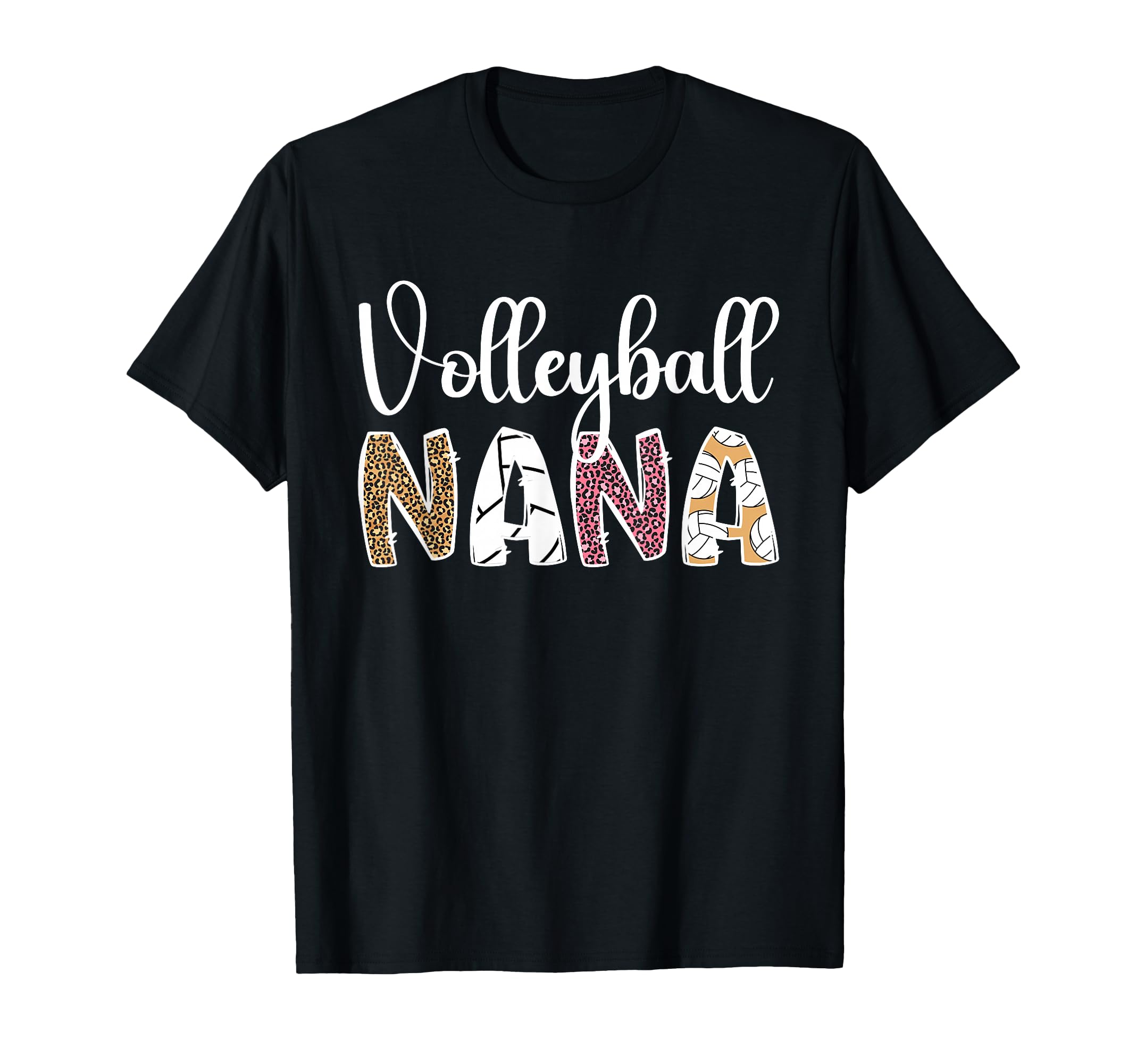Volleyball Nana Leopard Nana T-Shirt - Minimalist Print for Adults - T-Shirt, Sweatshirt, Hoodie