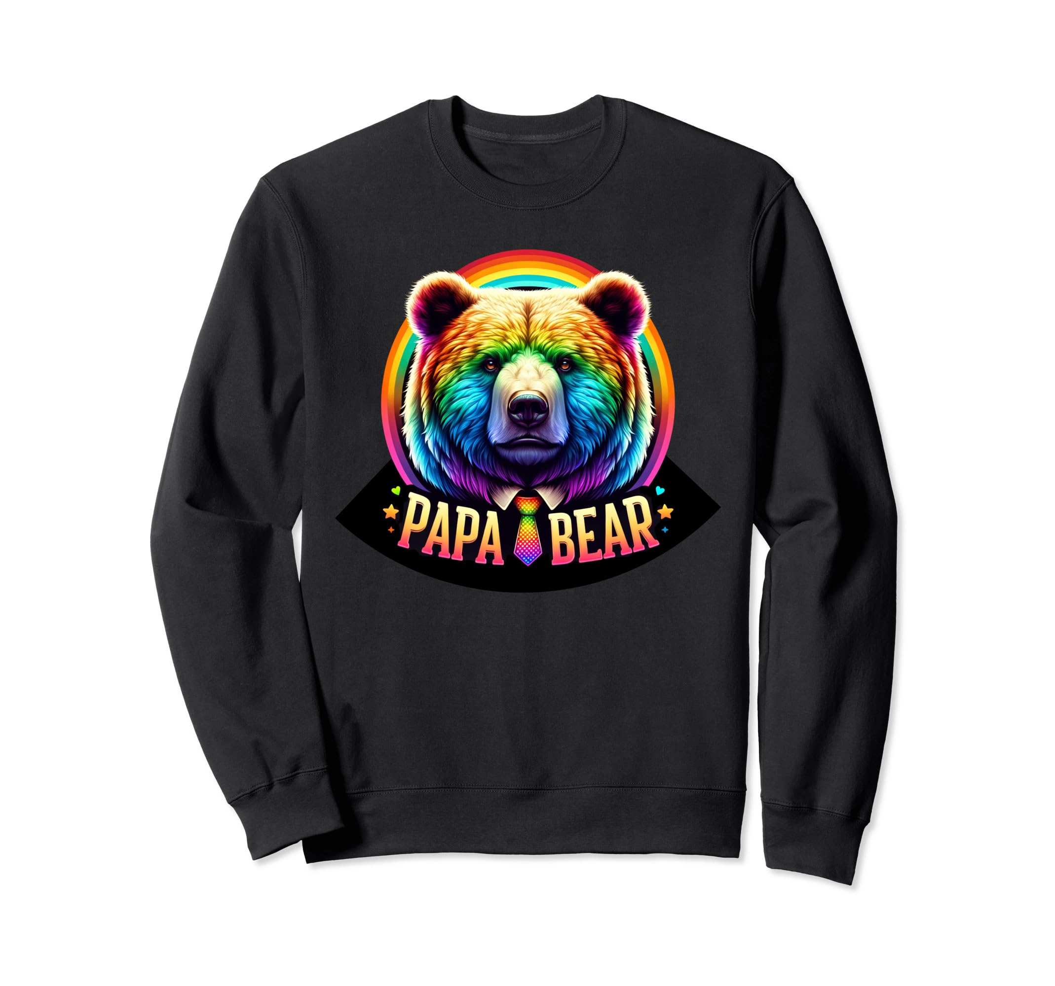 Lgbtq Papa Bear Rainbow Gay Pride Sweatshirt - Fun Novelty Design Unisex - T-Shirt, Sweatshirt, Hoodie