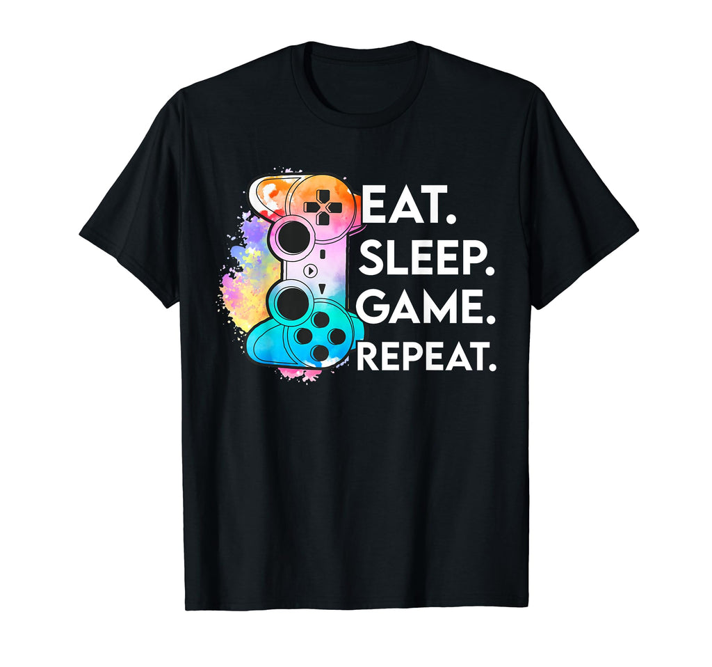 Eat Sleep Game Repeat Gaming Gift T-Shirt - Aesthetic Graphic for Adults - T-Shirt, Sweatshirt, Hoodie