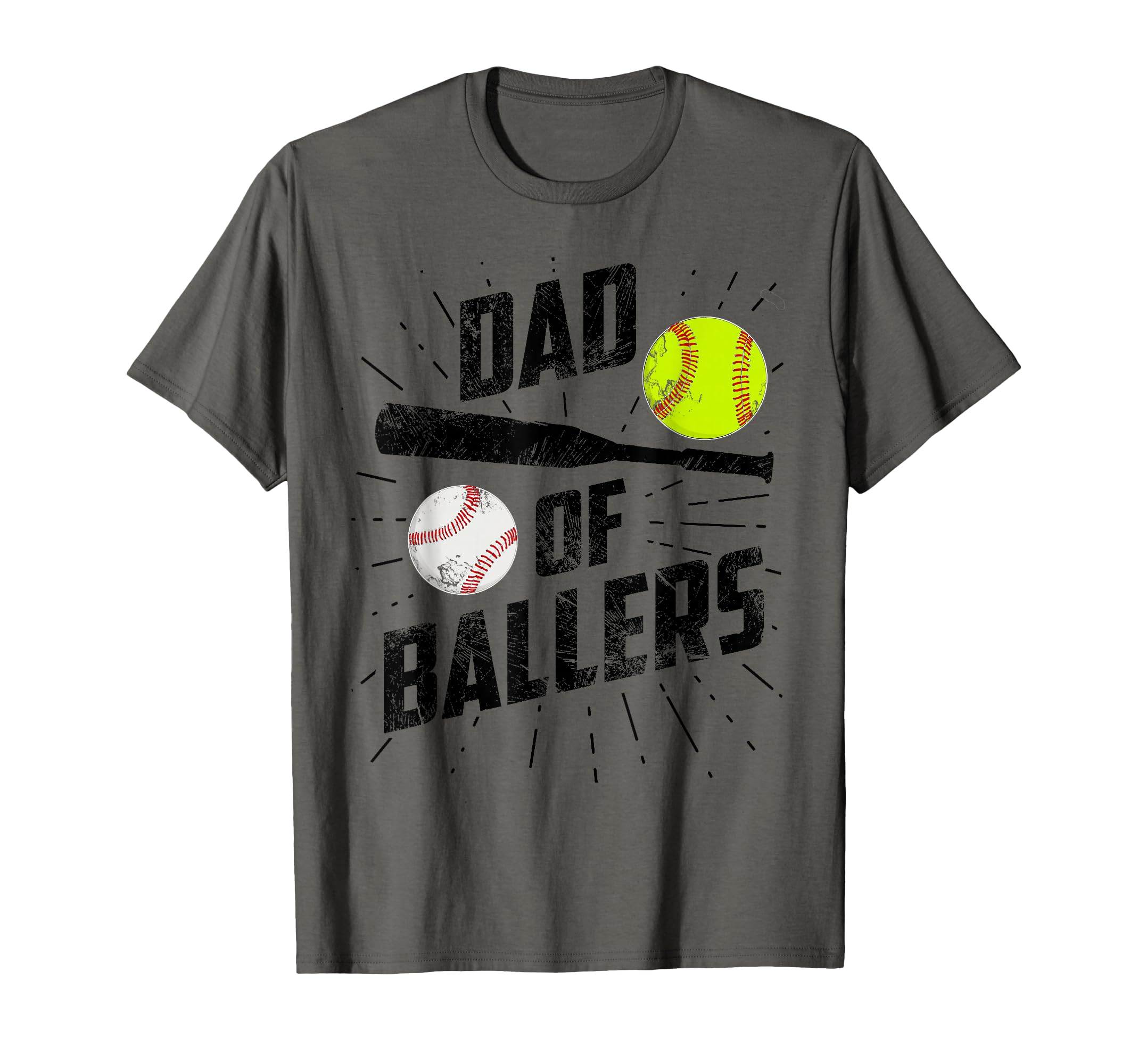 Dad Ballers Funny Baseball Softball T-Shirt - Aesthetic Graphic for Adults - T-Shirt, Sweatshirt, Hoodie