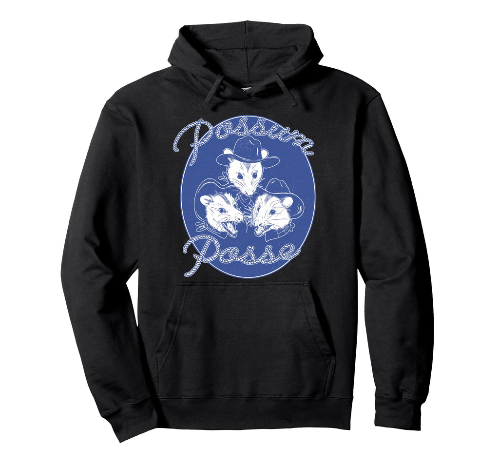 Threadless Possum Posse Country Hoodie - Minimalist Print Men Women - T-Shirt, Sweatshirt, Hoodie