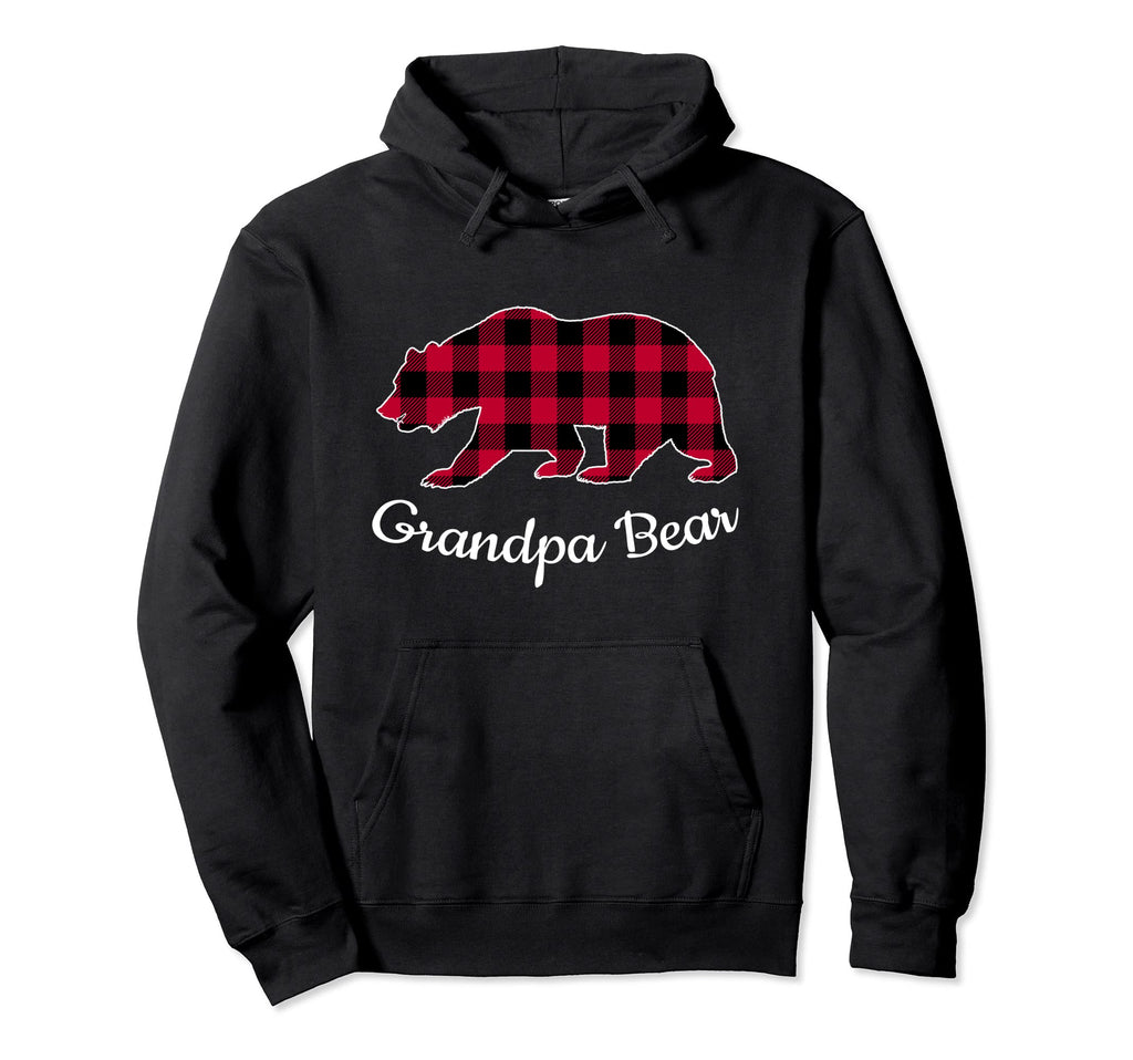 Grandpa Bear Pajama Red Buffalo Plaid Hoodie - Graphic Print for Adults - T-Shirt, Sweatshirt, Hoodie