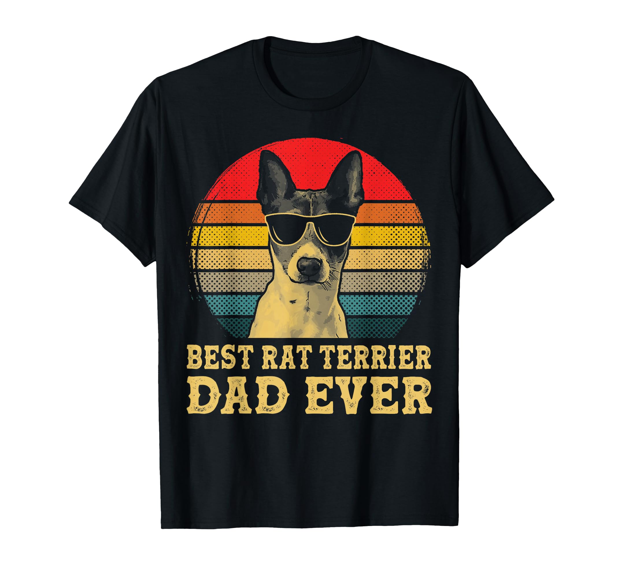 Best Rat Terrier Dad Ever Dog T-Shirt - Fun Novelty Design for Adults - T-Shirt, Sweatshirt, Hoodie