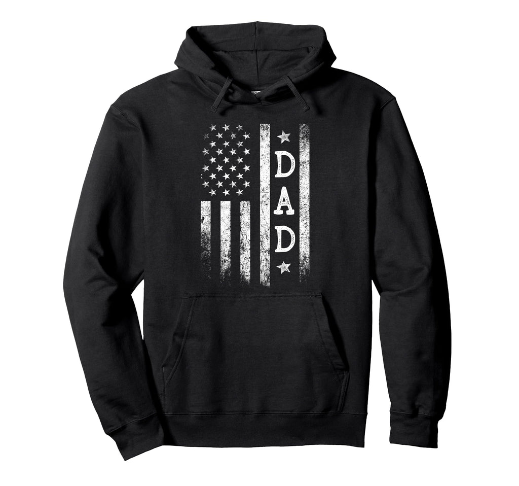 Dad American Flag Dad Gifts Patriotic Hoodie - Novelty Apparel for Adults - T-Shirt, Sweatshirt, Hoodie