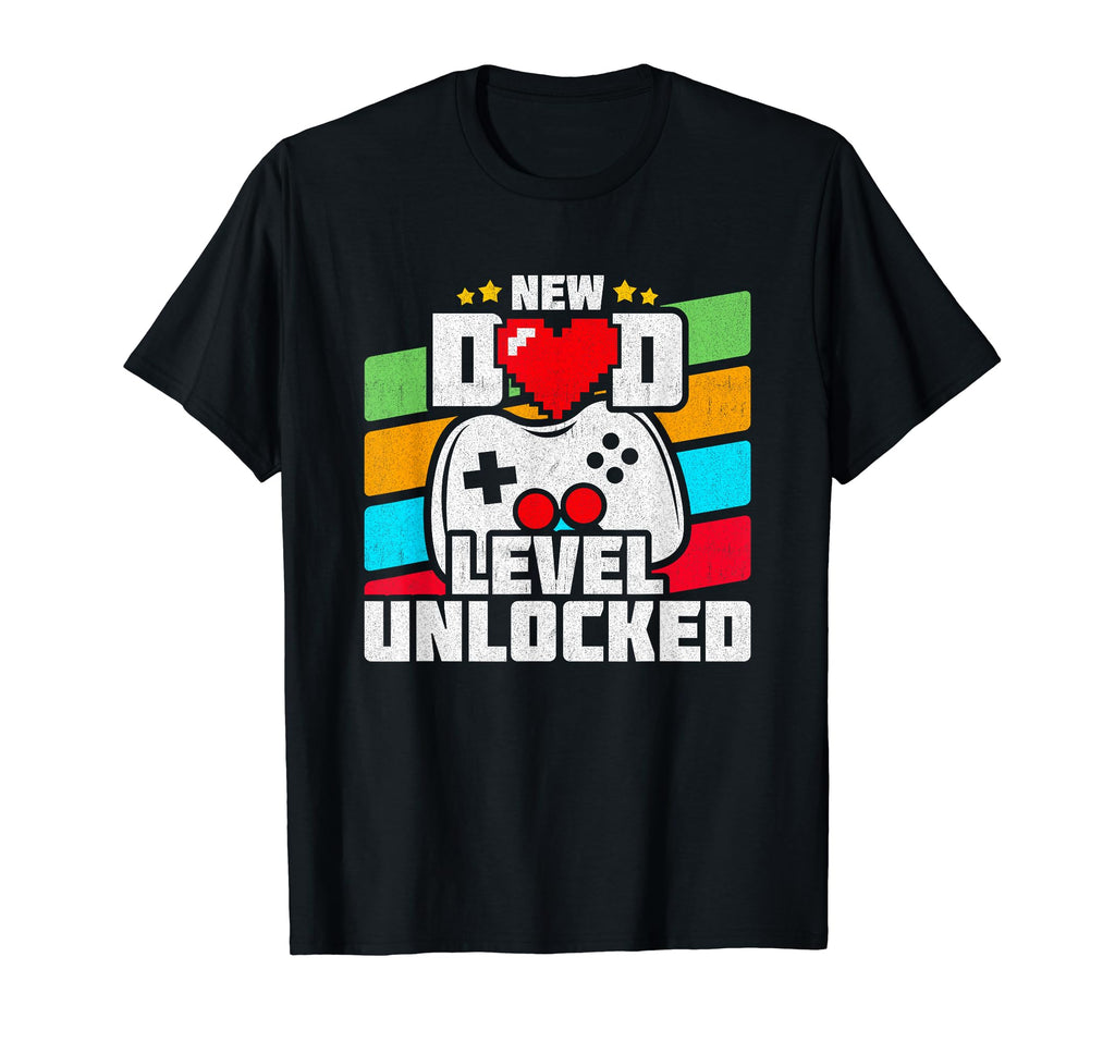 Dad Level Unlocked Gamer Dad New Dad T-Shirt - Minimalist Print Unisex - T-Shirt, Sweatshirt, Hoodie