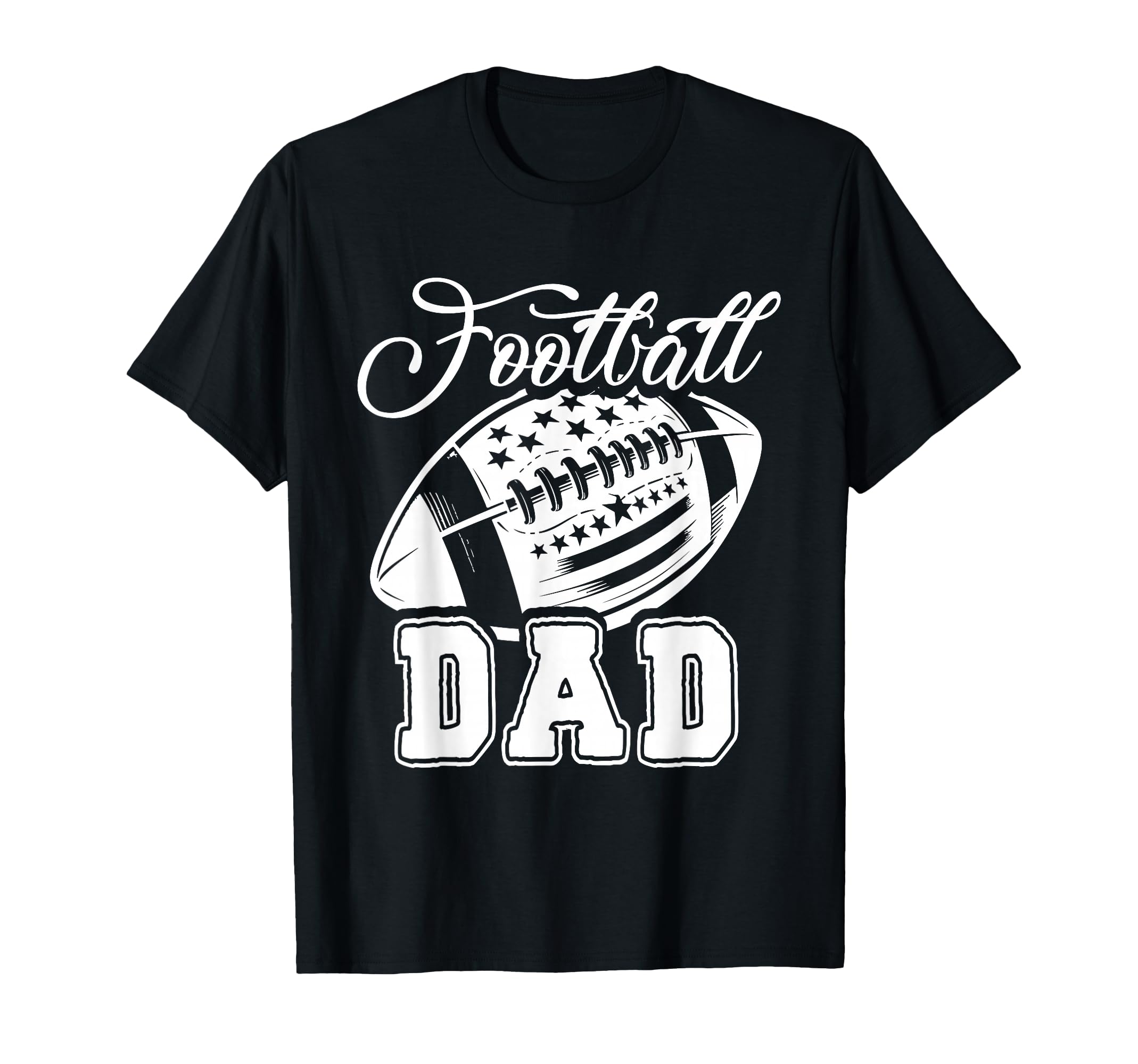 Happy Fathers Day Football Dad Family T-Shirt - Custom Art Print Unisex - T-Shirt, Sweatshirt, Hoodie
