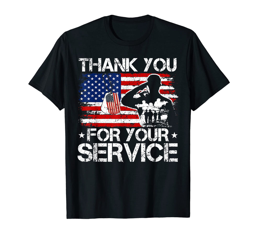 Mens American Thank You Your Service T-Shirt - Graphic Print Unisex - T-Shirt, Sweatshirt, Hoodie