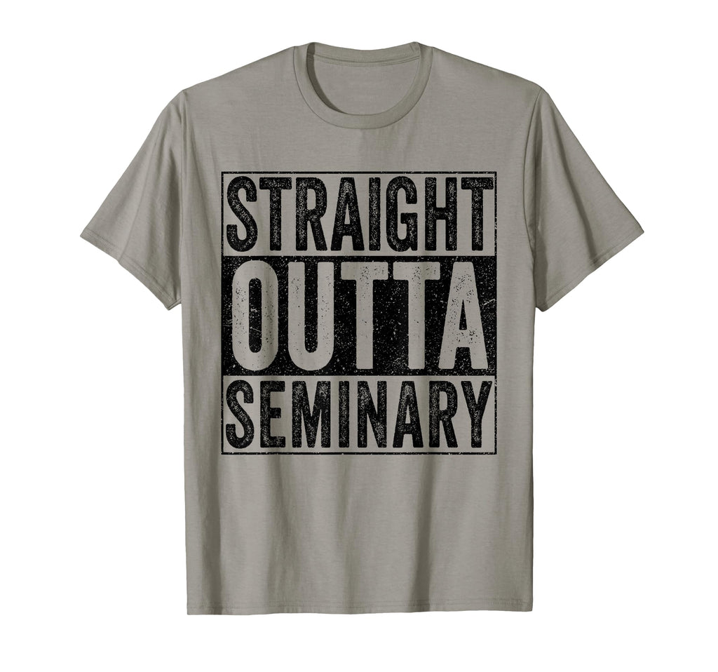 Straight Outta Seminary Funny Preacher T-Shirt - Graphic Print Unisex - T-Shirt, Sweatshirt, Hoodie