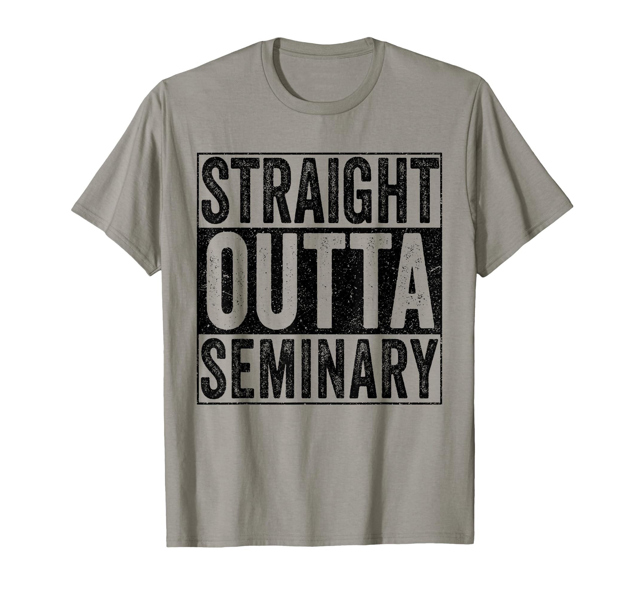 Straight Outta Seminary Funny Preacher T-Shirt - Graphic Print Unisex - T-Shirt, Sweatshirt, Hoodie
