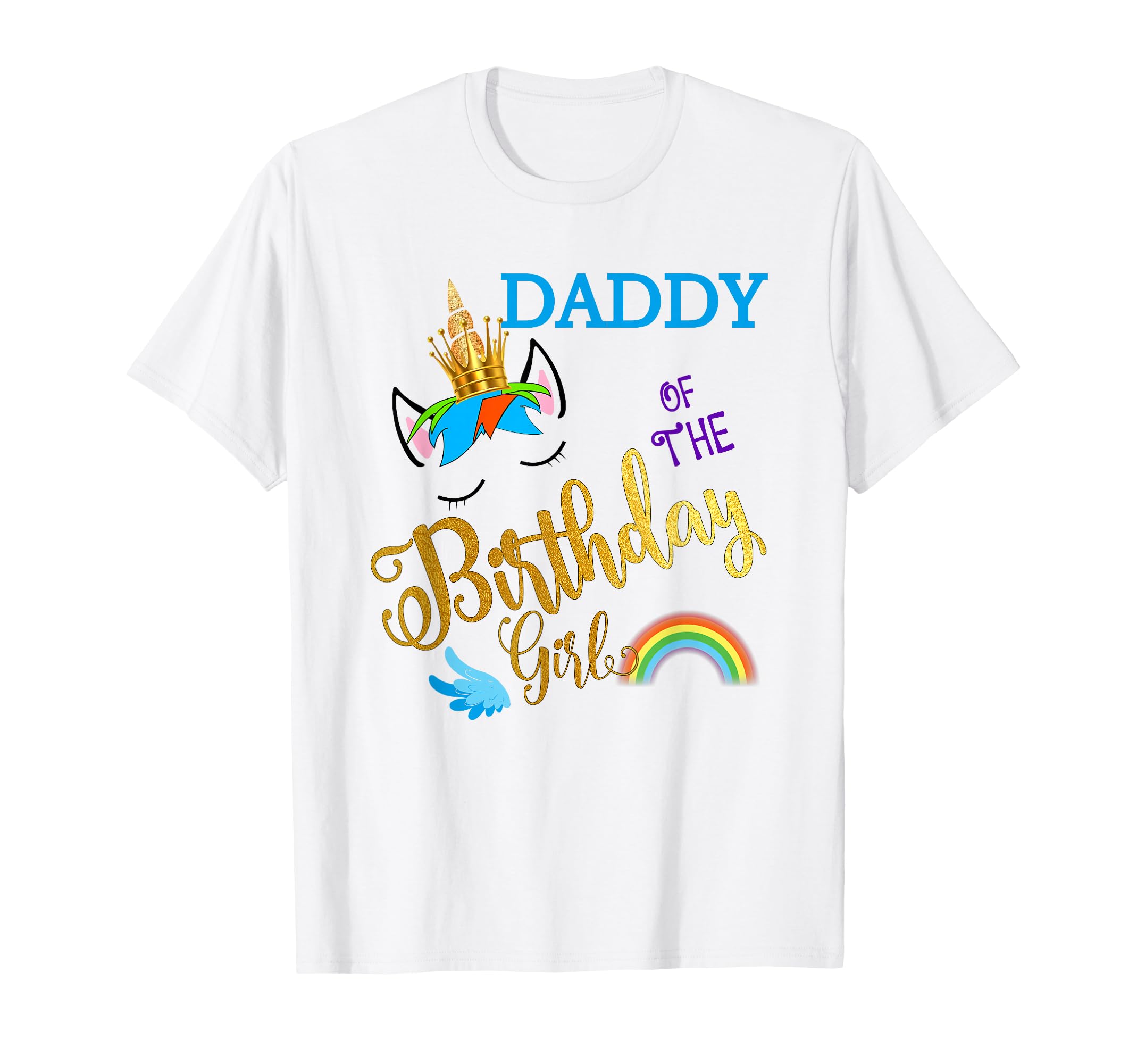 Daddy Birthday Father Unicorn T-Shirt - Fun Novelty Design for Adults - T-Shirt, Sweatshirt, Hoodie
