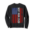 Best Papa Ever American Flag Sweatshirt - Aesthetic Graphic Men Women - T-Shirt, Sweatshirt, Hoodie