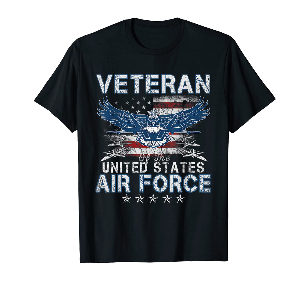 Proud Us Air Force Veteran Usa Flag T-Shirt - Aesthetic Graphic Unisex - T-Shirt, Sweatshirt, Hoodie