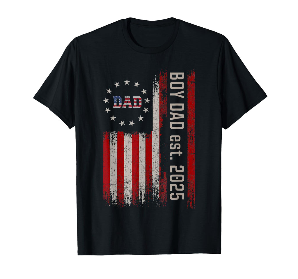 Dad Est 2025 Proud Dad Father 2025 Us T-Shirt - Minimalist Print Men Women - T-Shirt, Sweatshirt, Hoodie