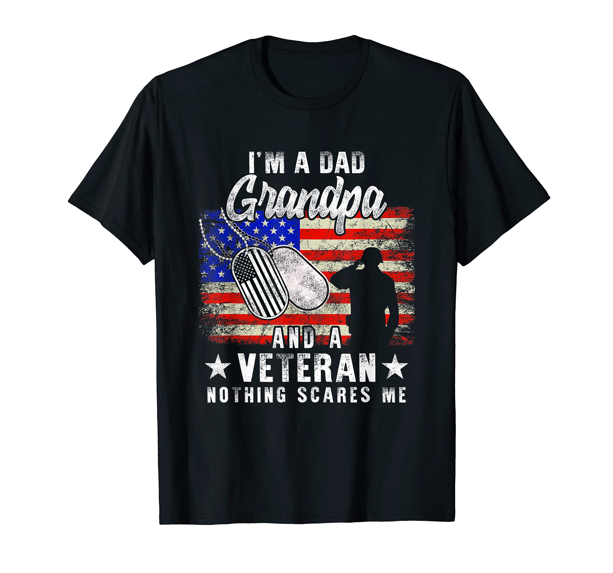 Fathers Day Dad Grandpa Veteran T-Shirt - Casual Everyday Wear Men Women - T-Shirt, Sweatshirt, Hoodie