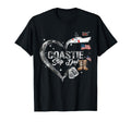 Proud Coastie Step Dad Heart T-Shirt - Casual Everyday Wear Men Women - T-Shirt, Sweatshirt, Hoodie